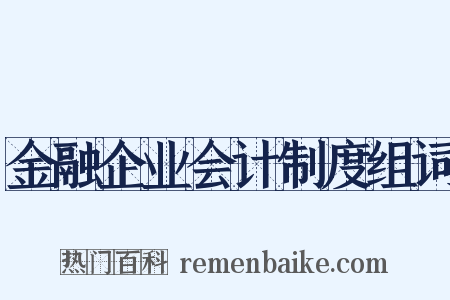 金融企业会计制度组词是什么意思的图片